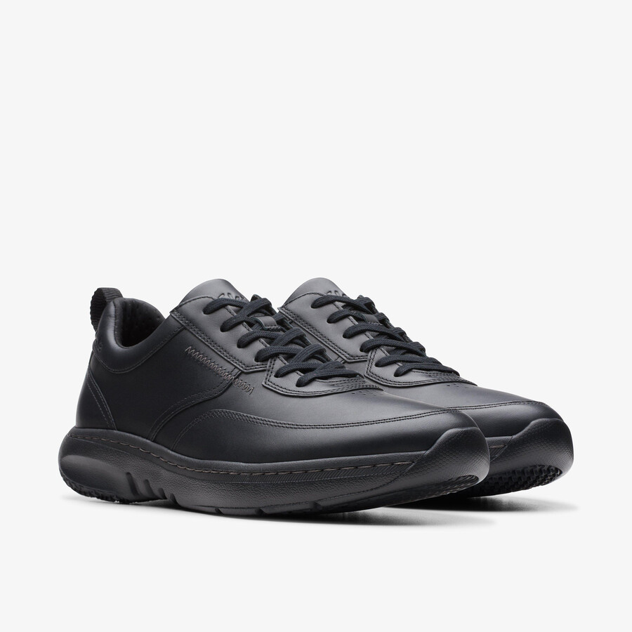 clarks pro lace - Μαύρο Δέρμα