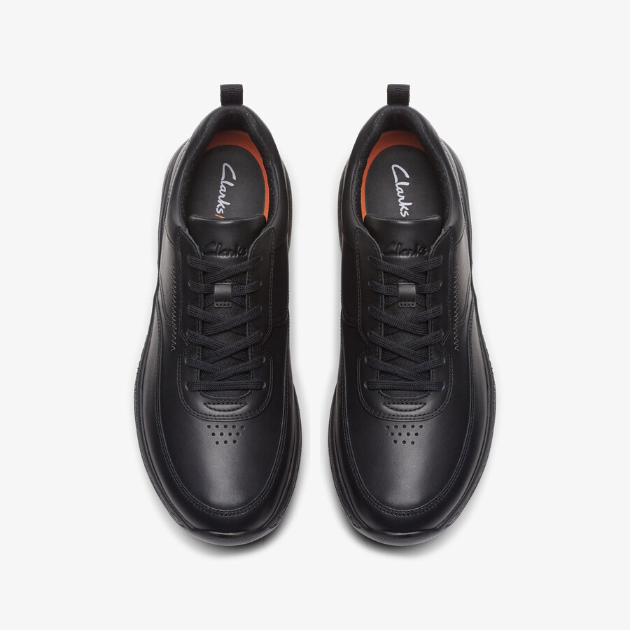clarks pro lace - Μαύρο Δέρμα