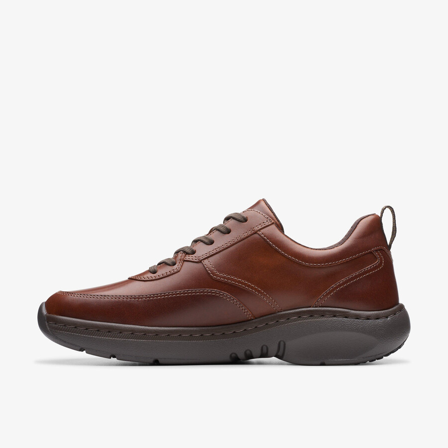 clarks pro lace - Σκούρο καφέ δέρμα
