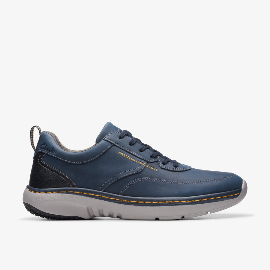 clarks pro lace - Δερμάτινο Μπλε