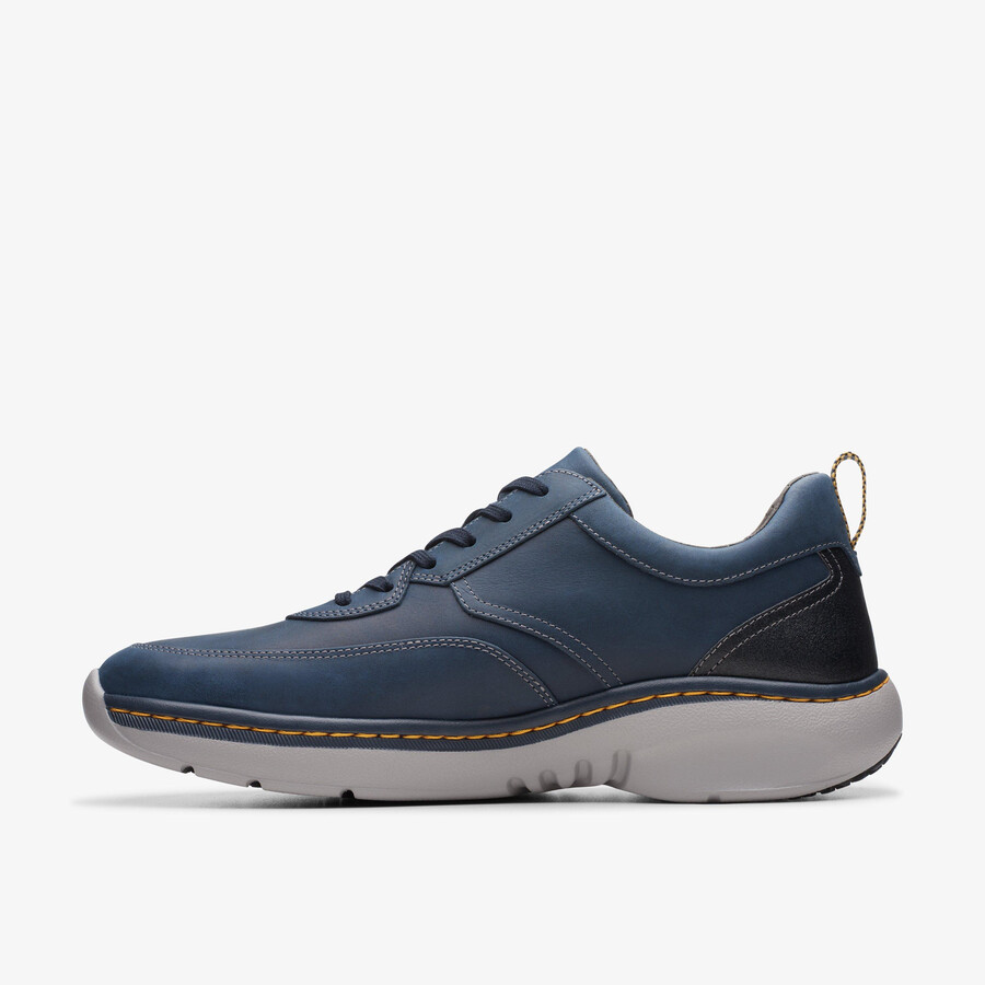 clarks pro lace - Δερμάτινο Μπλε