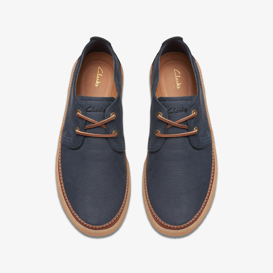 clarkwood low - navy nubuck