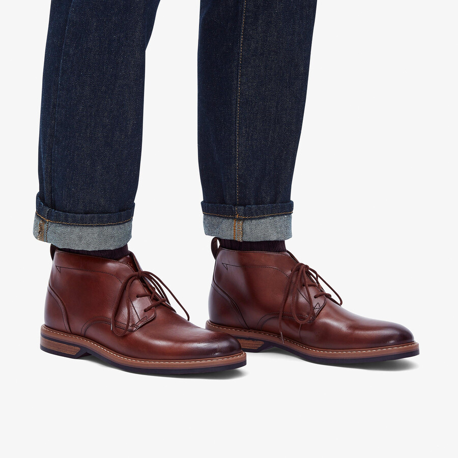 aldwin chukka - mid tan leather