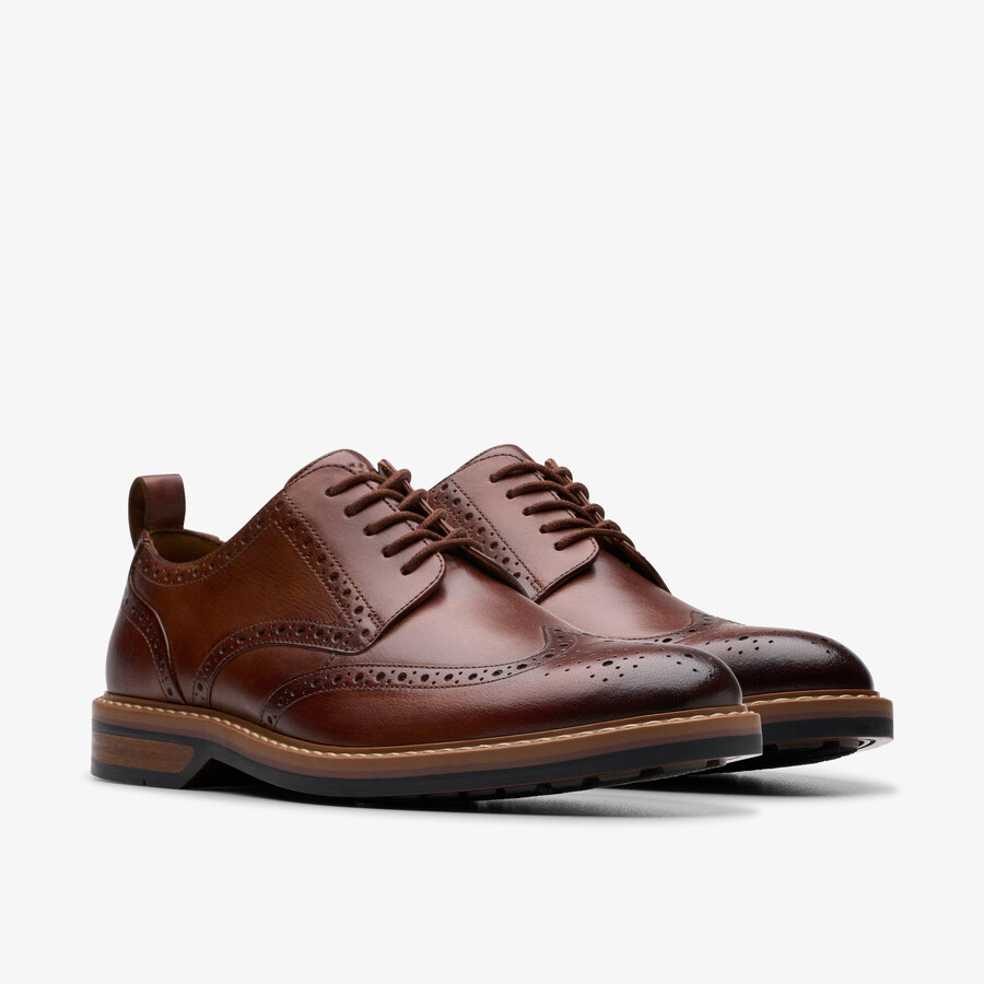 aldwin limit brogue - Δέρμα μεσαίου καφέ χρώματος - Μπεζ