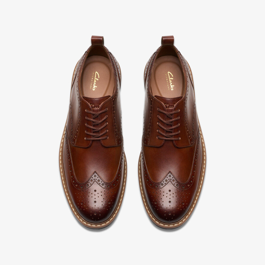 aldwin limit brogue - Δέρμα μεσαίου καφέ χρώματος - Μπεζ