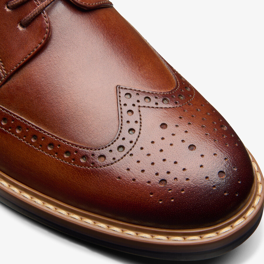 aldwin limit brogue - Δέρμα μεσαίου καφέ χρώματος - Μπεζ