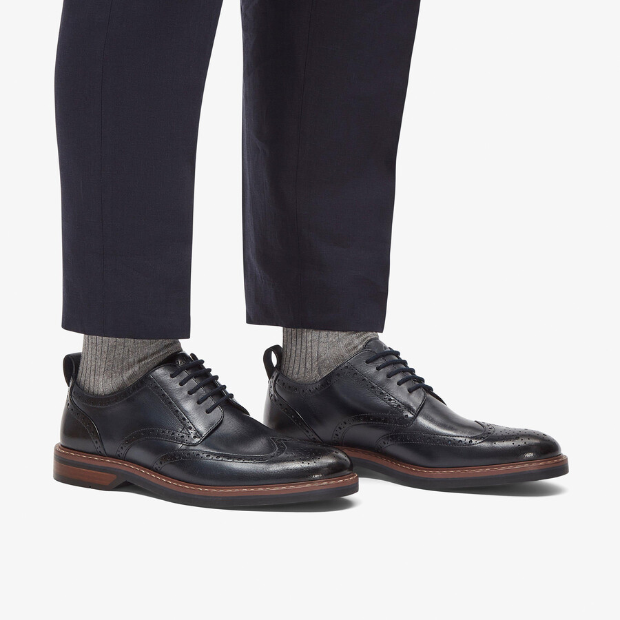 aldwin limit brogue - Δέρμα σε μπλε σκούρο χρώμα