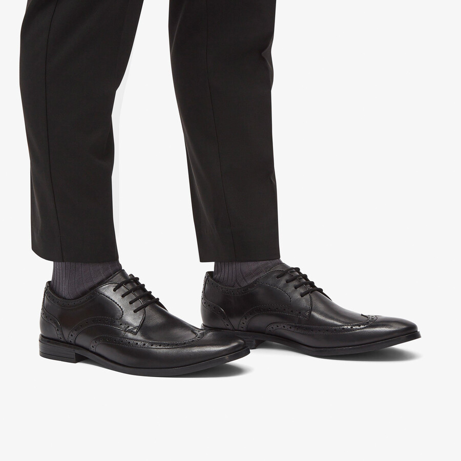 brandon limit brogue - Μαύρο Δέρμα