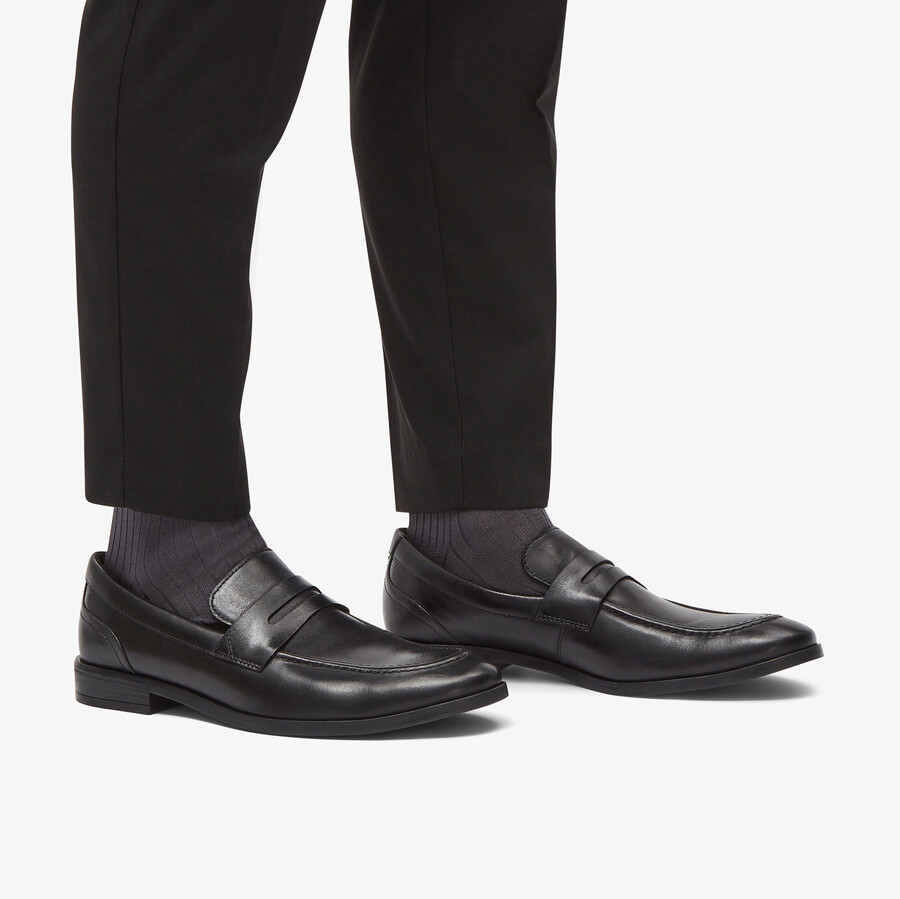 brandon step loafer - Μαύρο Δέρμα