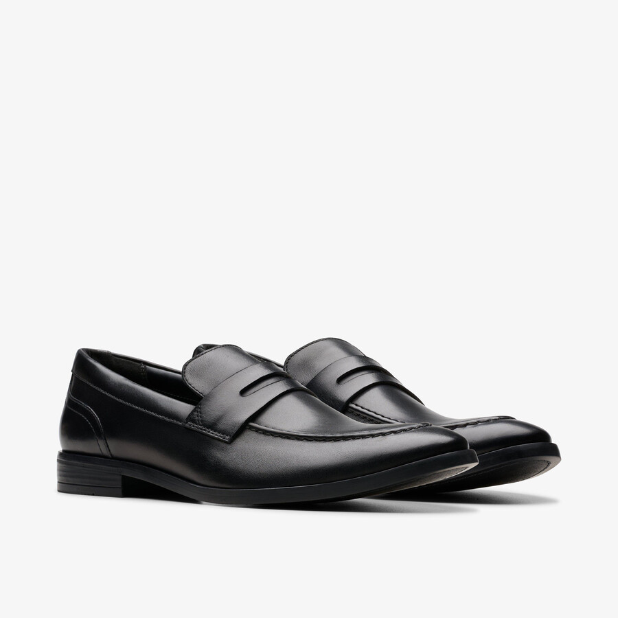 brandon step loafer - Μαύρο Δέρμα