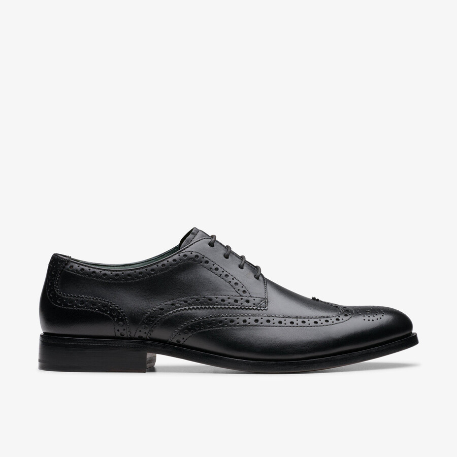 craft james tip brogue - Μαύρο Δέρμα