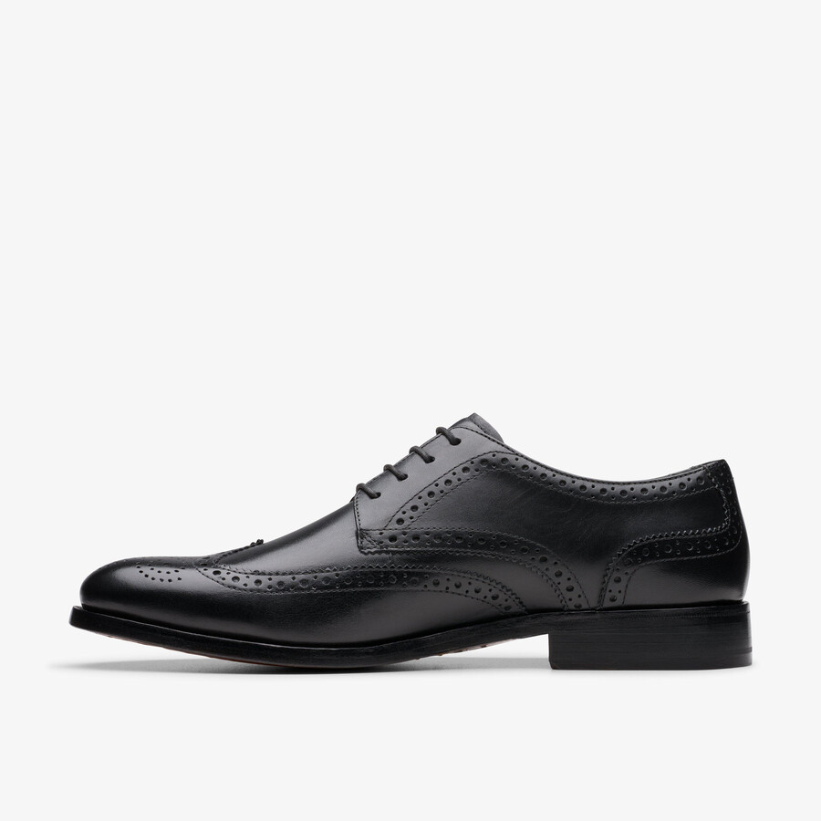 craft james tip brogue - Μαύρο Δέρμα