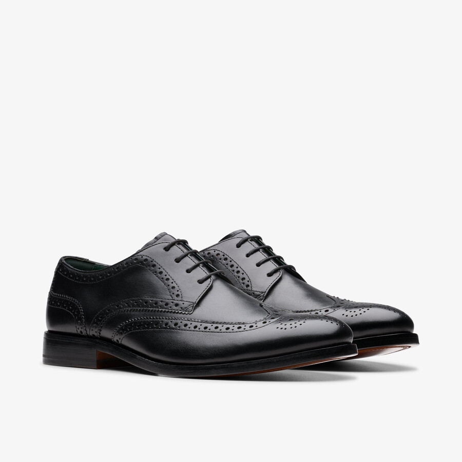 craft james tip brogue - Μαύρο Δέρμα