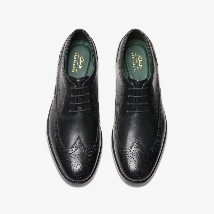 craft james tip brogue - Μαύρο Δέρμα