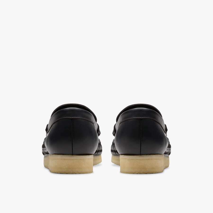 wallabee penny weave - Μαύρο Δέρμα