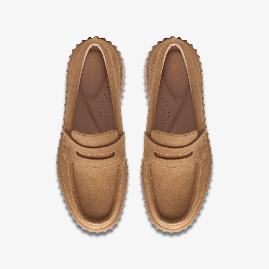 torhill penny loafer - light tan suede