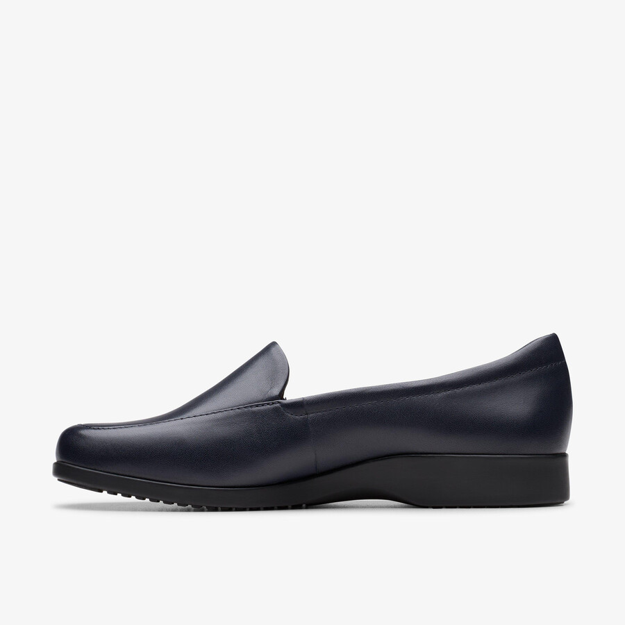 georgia loafer - Δέρμα σε μπλε σκούρο χρώμα