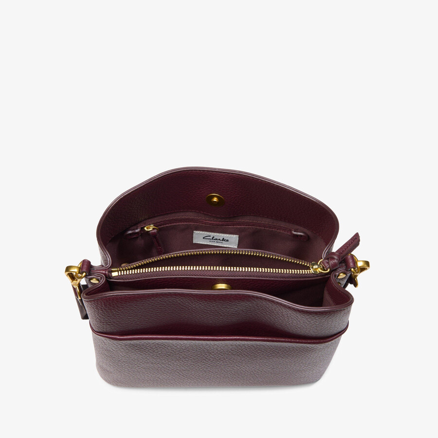 clara crossbody - Μπορντό