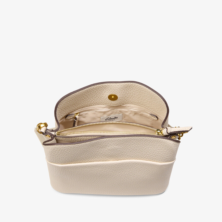 clara crossbody - Κρεμ
